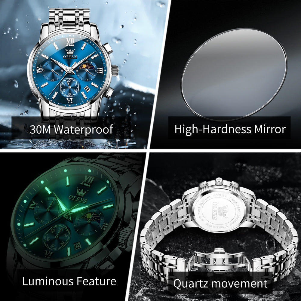 OLEVS 2718 multifunction watch close detail