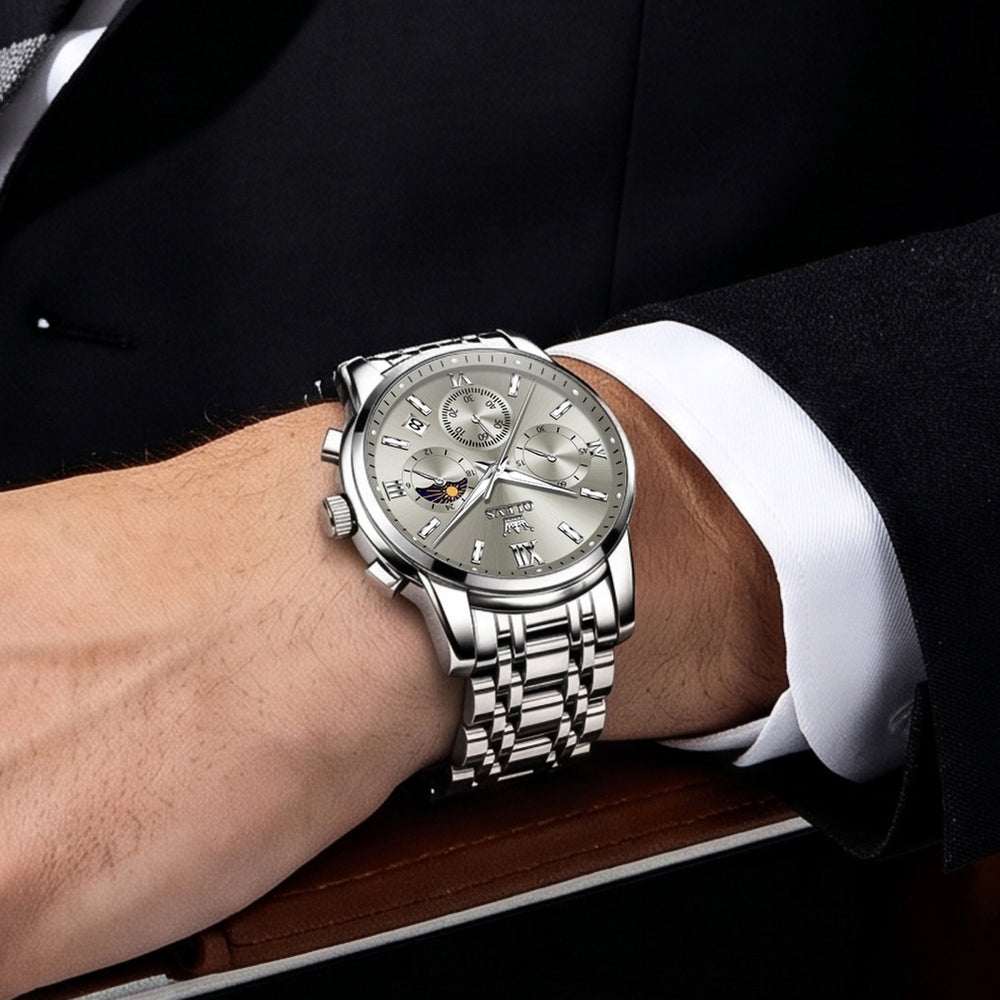 OLEVS 2718 stainless steel watch lifestyle