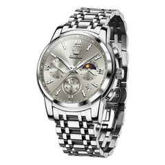 OLEVS 2718 silver gray chronograph quartz watch