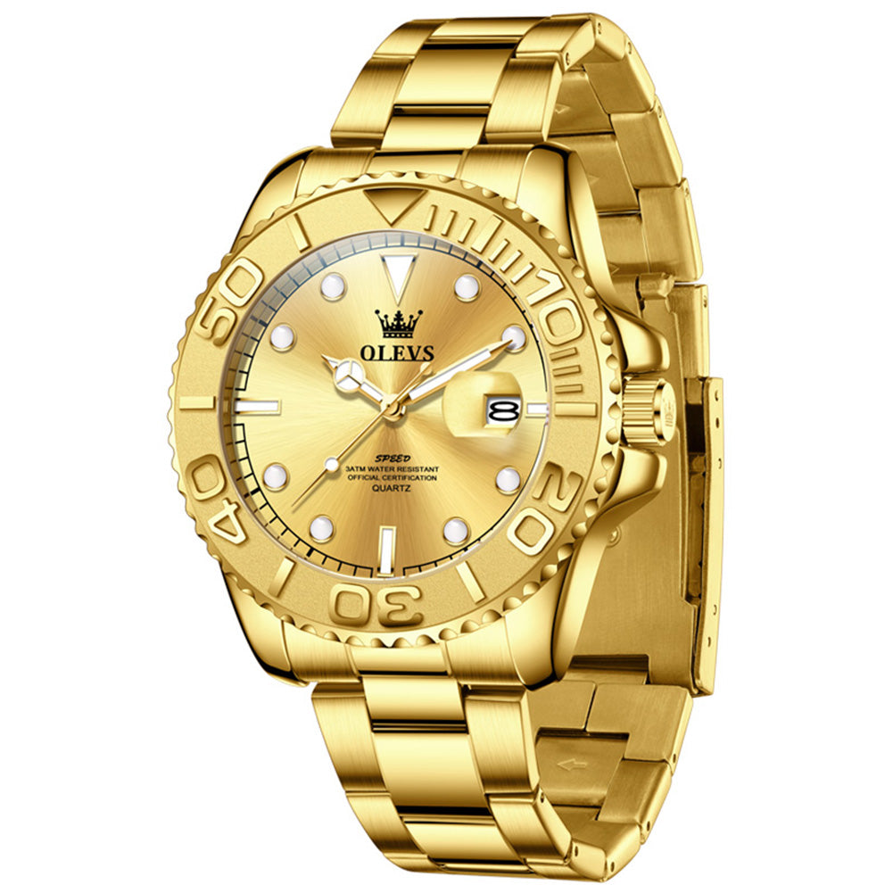 OLEVS 2720 All Gold quartz date watch