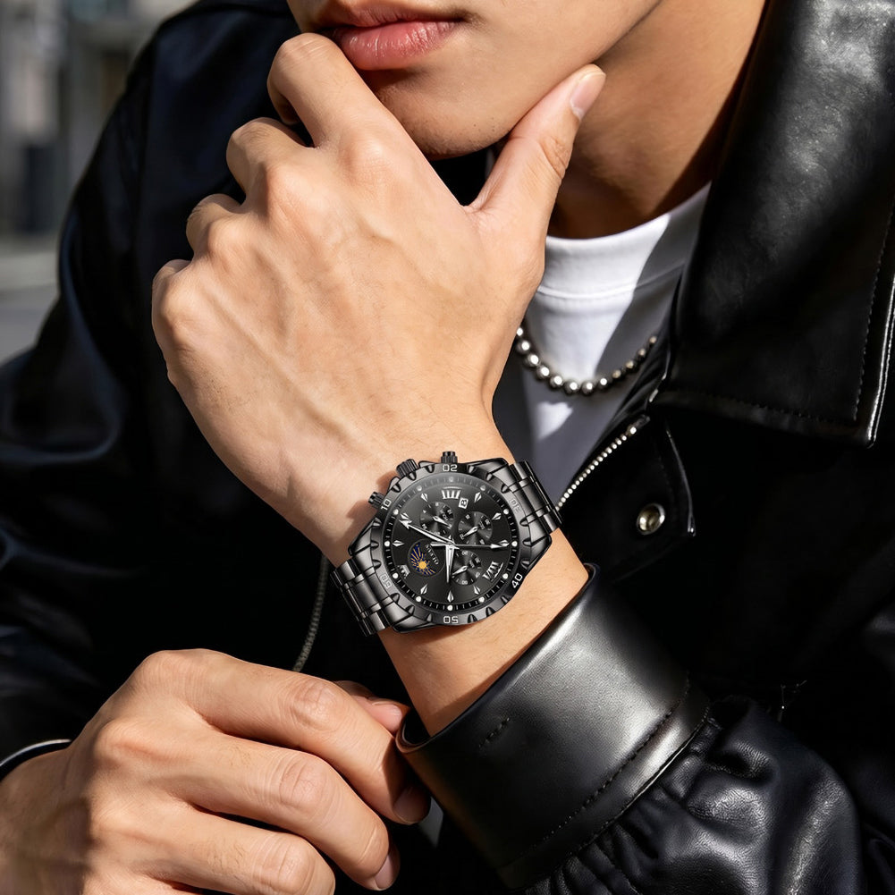 OLEVS 2949 steel quartz chronograph watch view 102