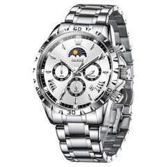 OLEVS 2949 steel quartz chronograph watch view 4