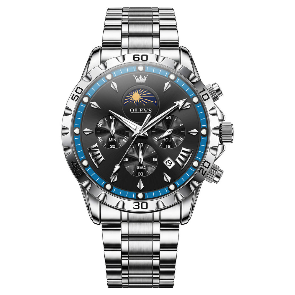 OLEVS 2949 steel quartz chronograph watch view 555 (1)