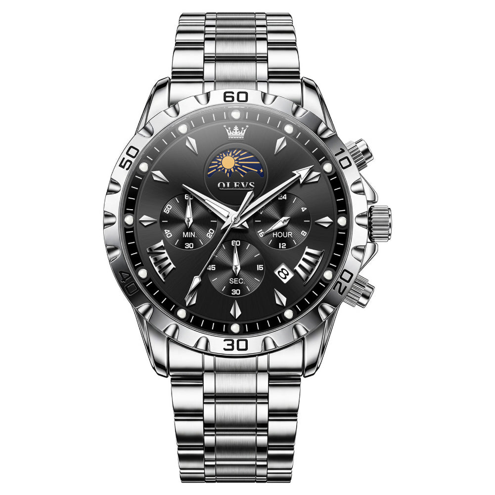 OLEVS 2949 steel quartz chronograph watch view 555 (2)