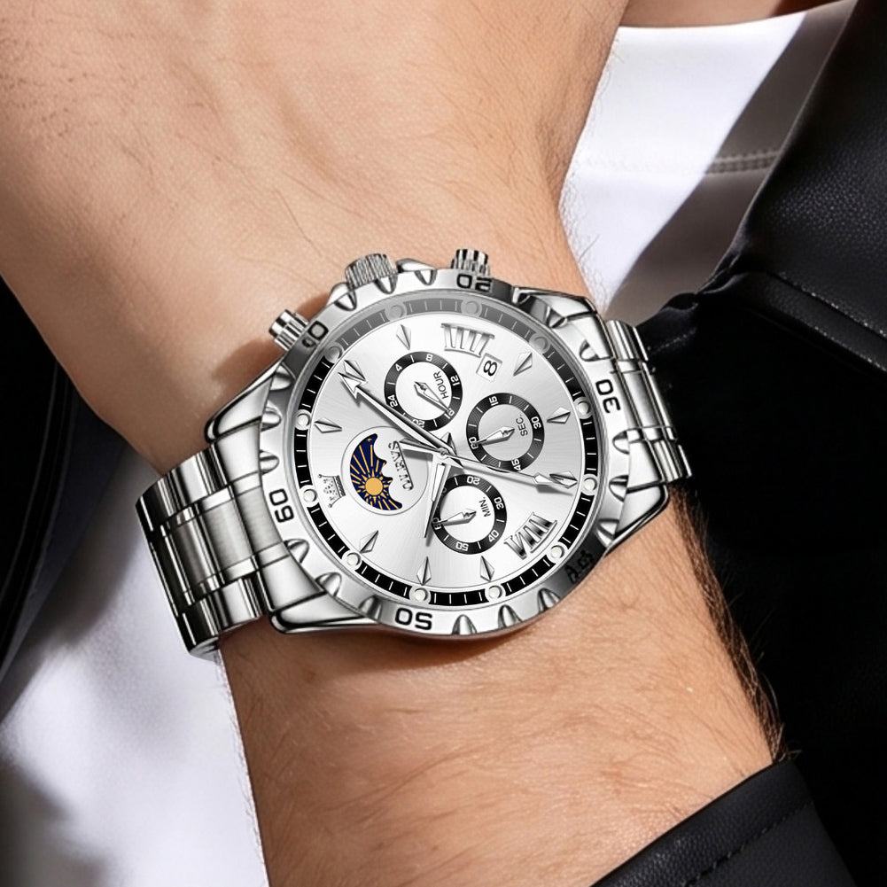 OLEVS 2949 steel quartz chronograph watch view 85