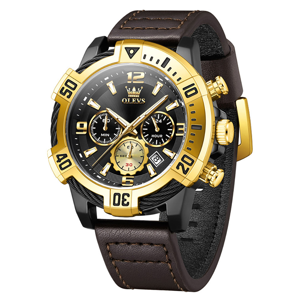 OLEVS 2999 Gold Black front view