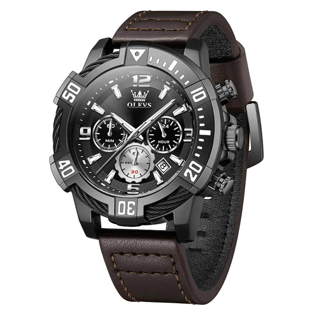 OLEVS 2999 Black Brown front view