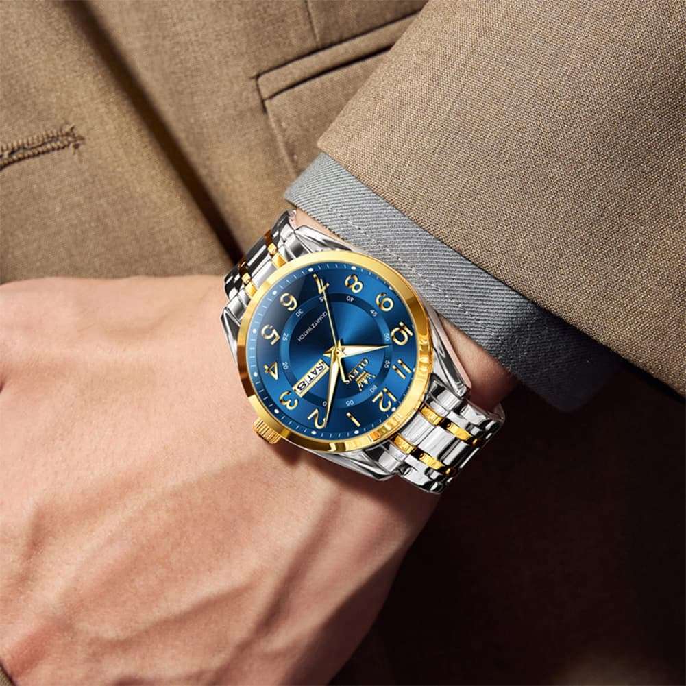 OLEVS 3666 Quartz Luminous Stainless Steel Watch For Men