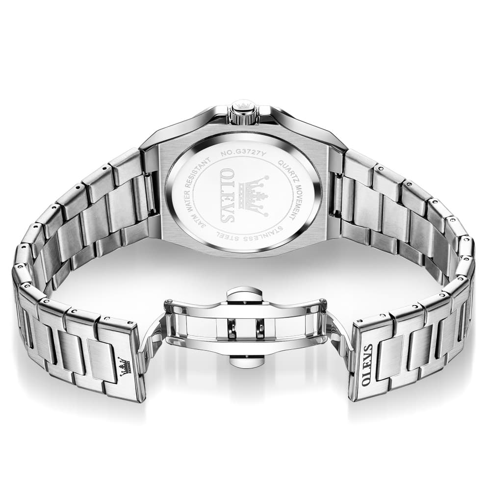OLEVS 3727 Geometric Luminous Quartz Watch for Men - Gold Watch | Olevs Watch Store