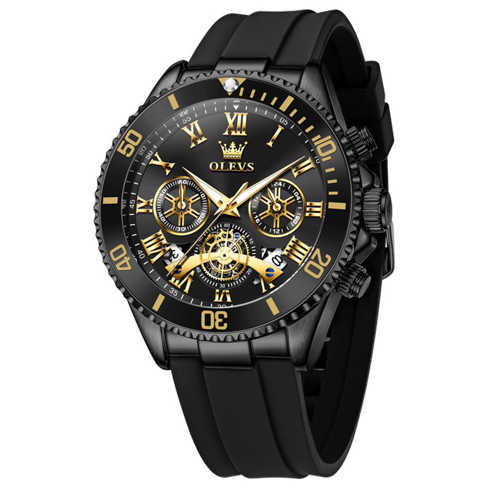 OLEVS 3730 All Black front view