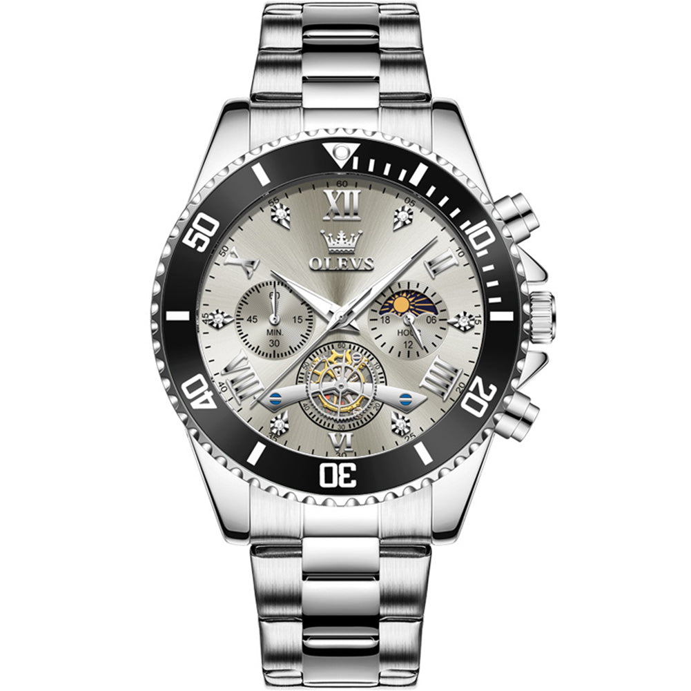 OLEVS 3732 Silver Gray front view