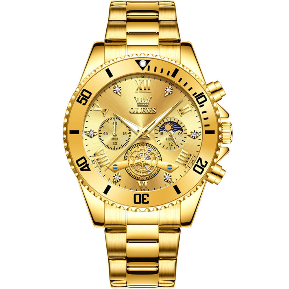 OLEVS 3732 All Gold front view