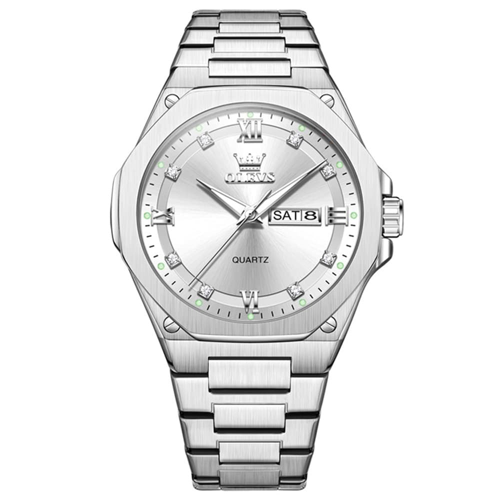 OLEVS 3736 Polygonal Diamond Quartz Watch for Men - Gold Watch | Olevs Watch Store