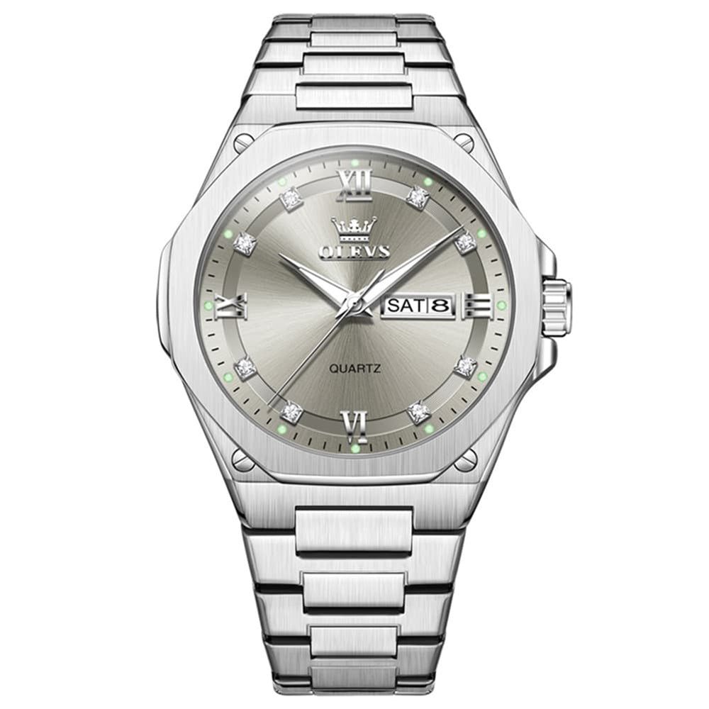 OLEVS 3736 Polygonal Diamond Quartz Watch for Men - Gold Watch | Olevs Watch Store
