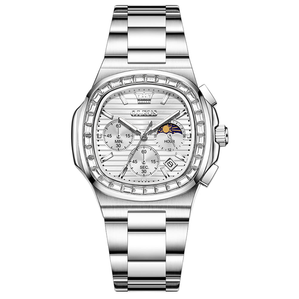 OLEVS 3739 cushion case quartz chronograph watch view 122 (5)