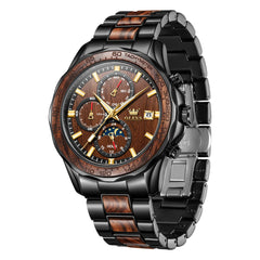 OLEVS 3750 Rosewood Brown front view