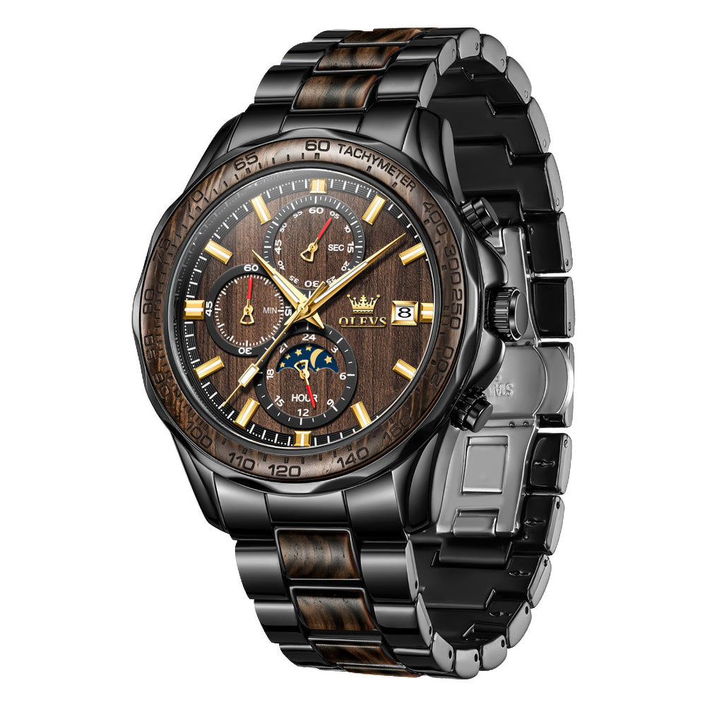 OLEVS 3750 Ebony Black front view