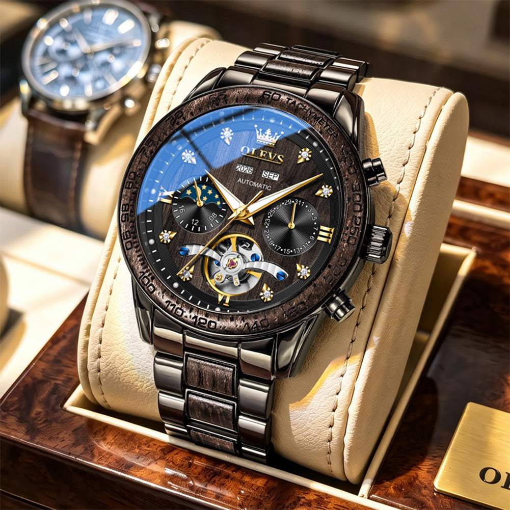 OLEVS 3751 Ebony watch presentation