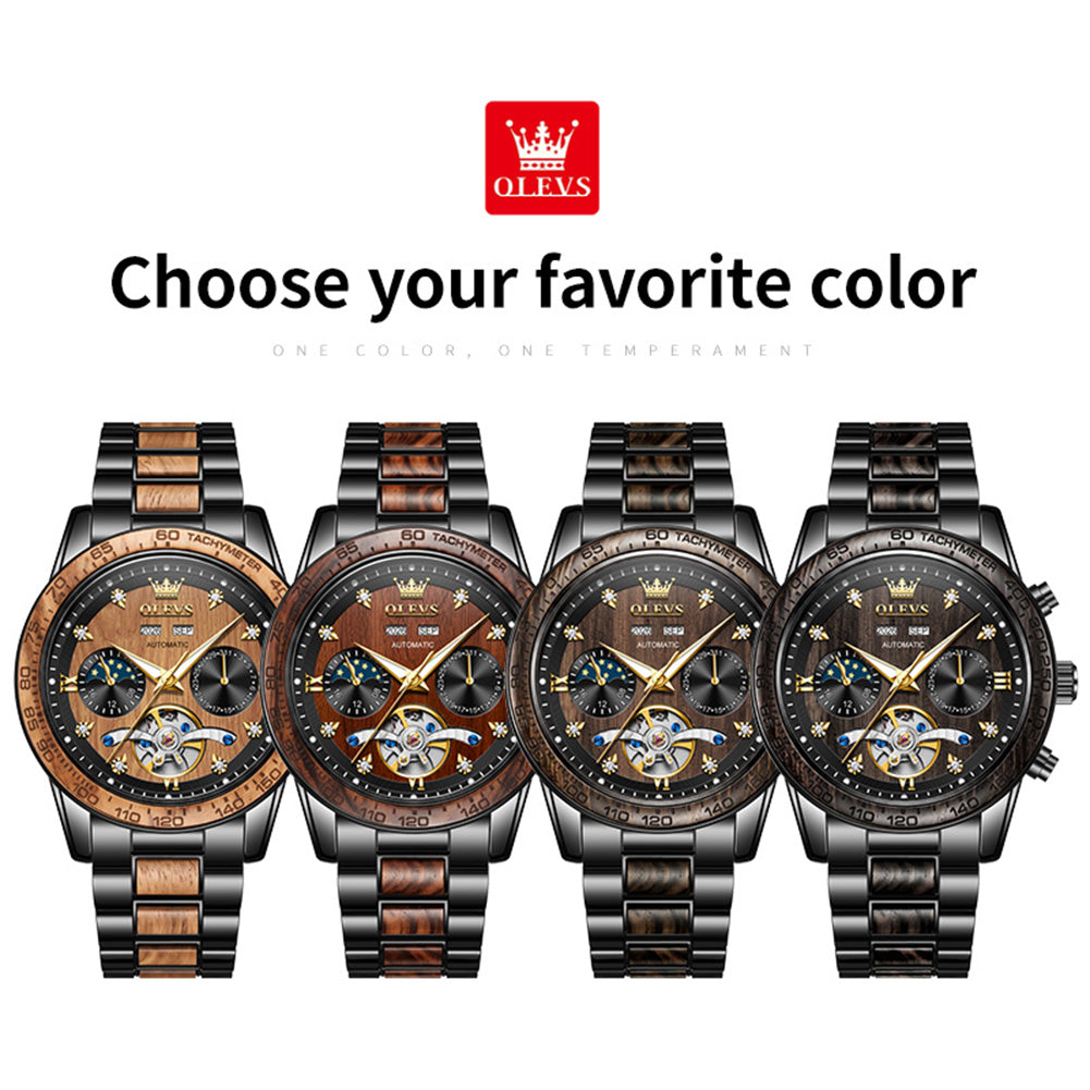 OLEVS 3751 four natural wood color options
