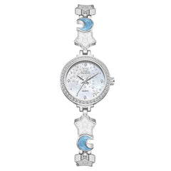 OLEVS 5665 Star Moon Bracelet Watch Mother of Pearl Starry Dial Quartz Jewelry Timepiece for Women - Olevs Watch Store