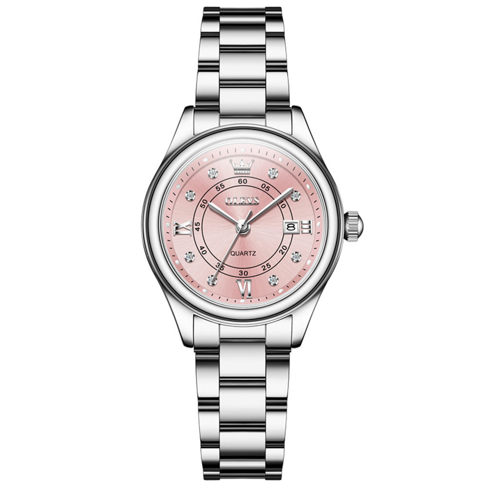 OLEVS 5683 Silver Pink front view