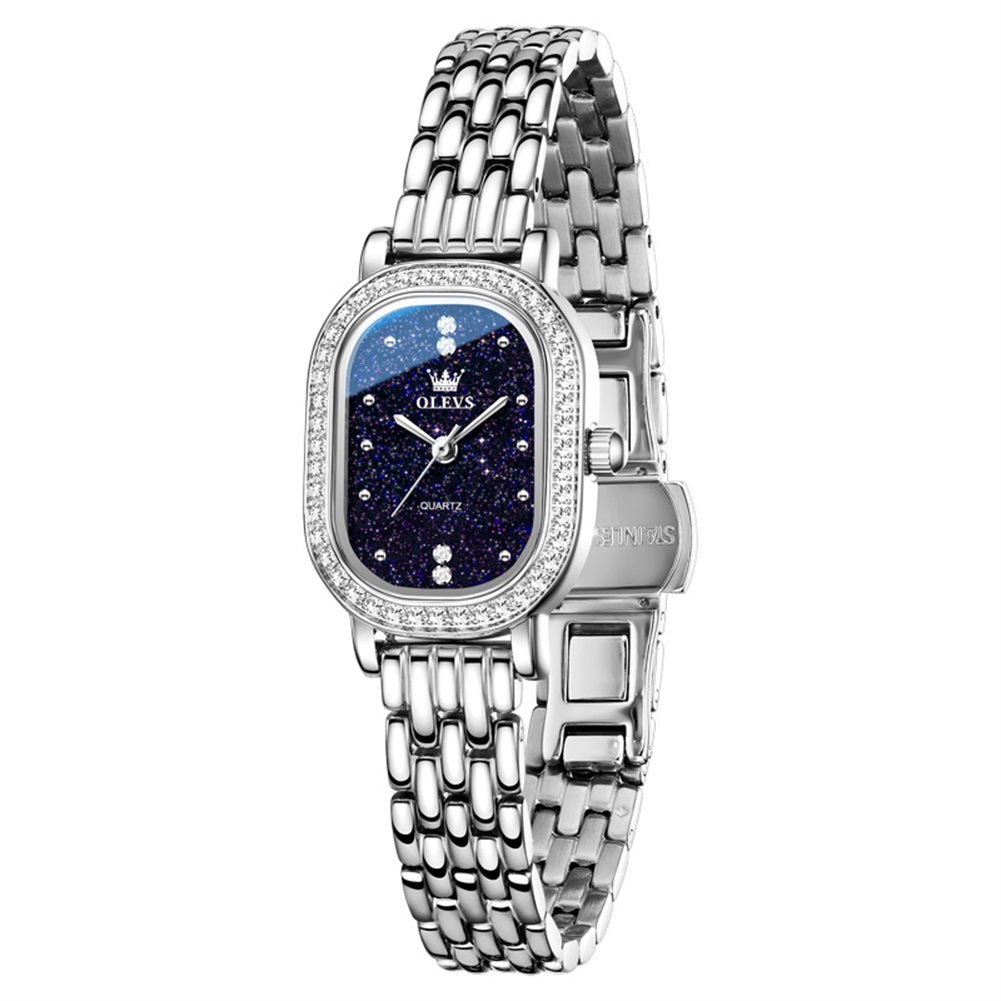 OLEVS 5697 Stainless Steel Silver Blue front