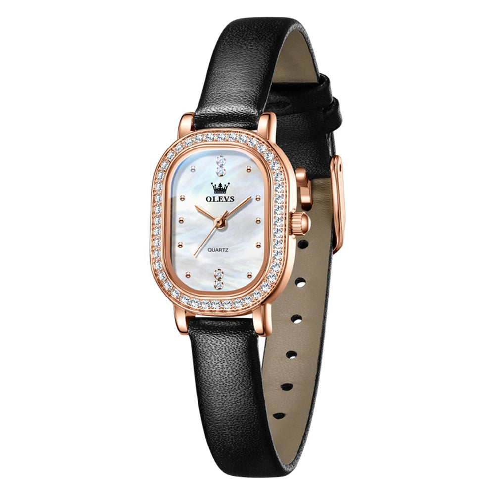 OLEVS 5697 Leather Rose Gold White front