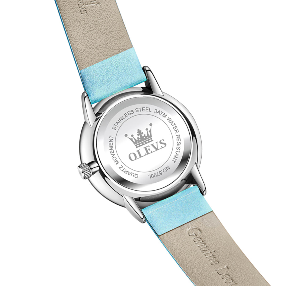 OLEVS 5700 bunny day date quartz watch view 5