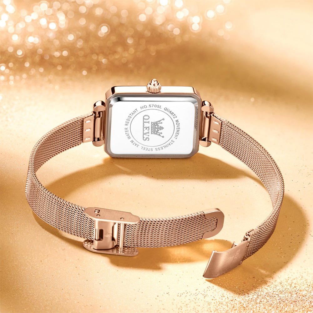 OLEVS 5705 mesh strap clasp and case back