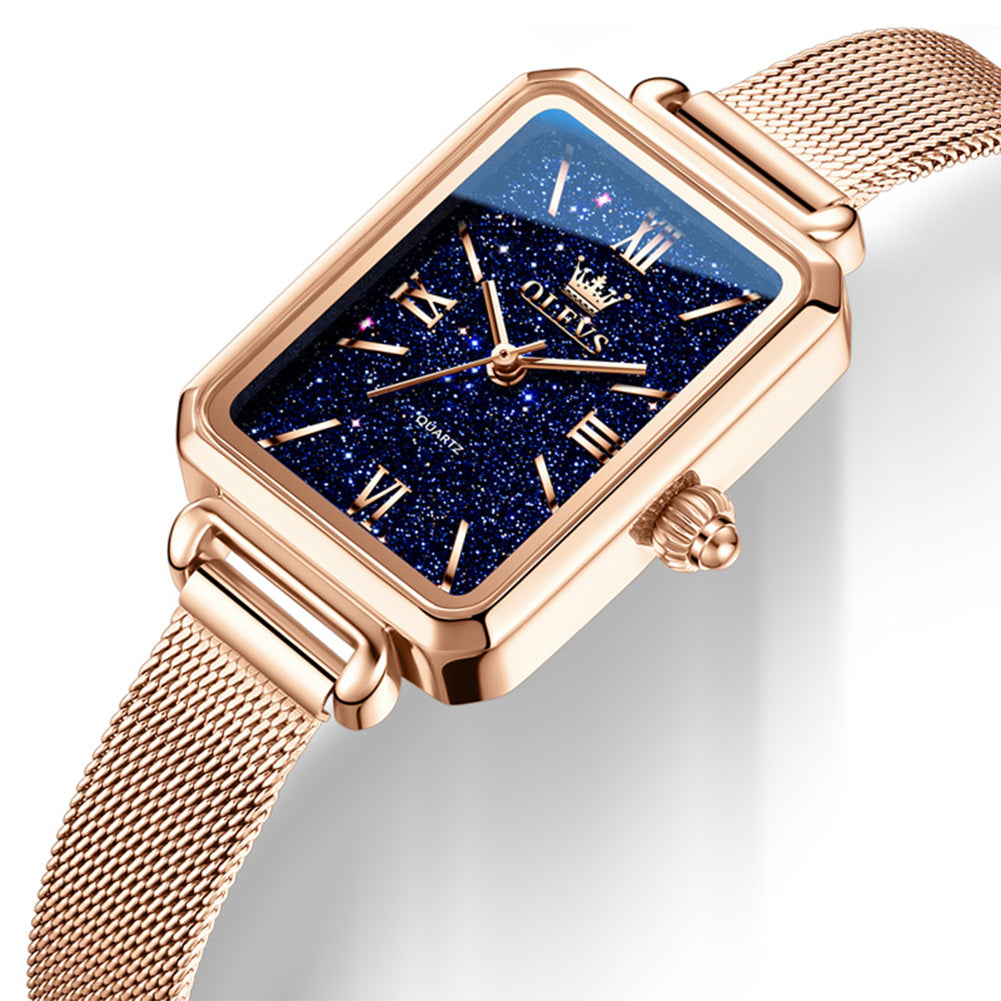 OLEVS 5705 blue dial close-up
