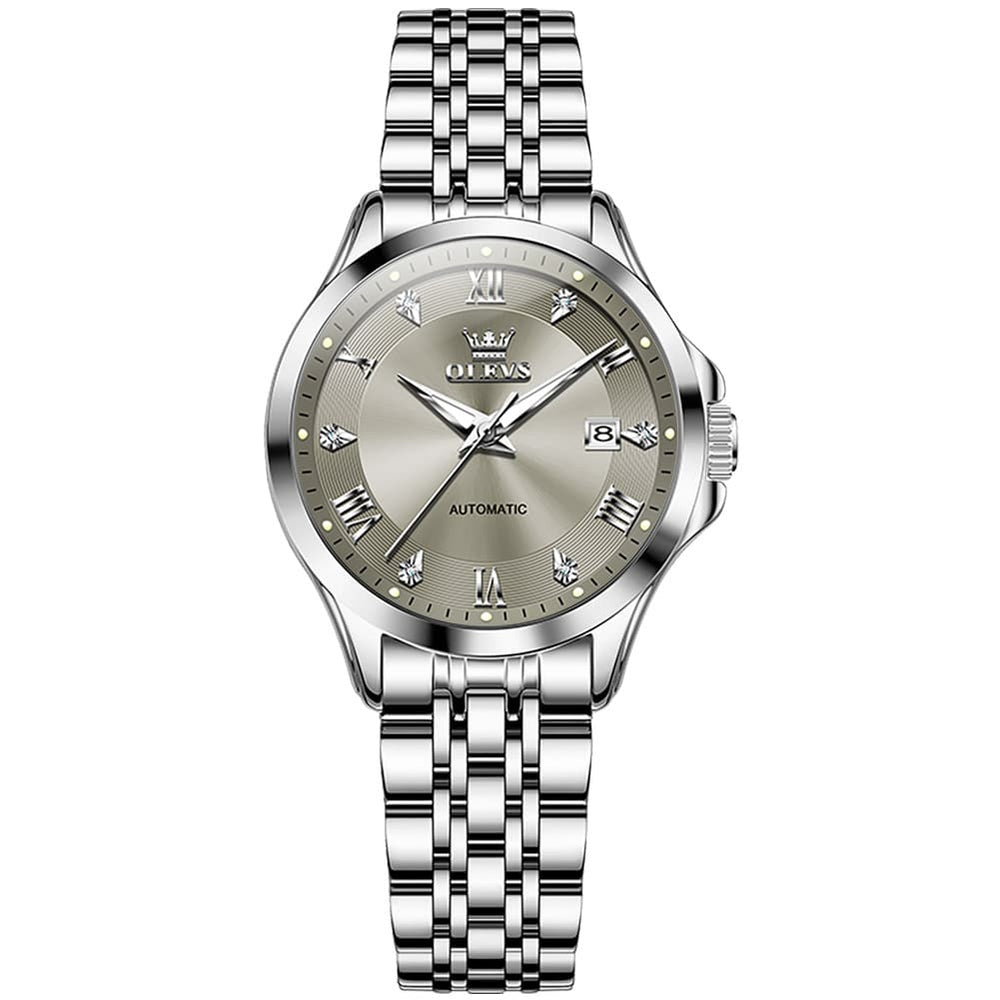 OLEVS 6702 Elegant Diamond Automatic Mechanical Watch For Women - All Gold Watch | Olevs Watch Store