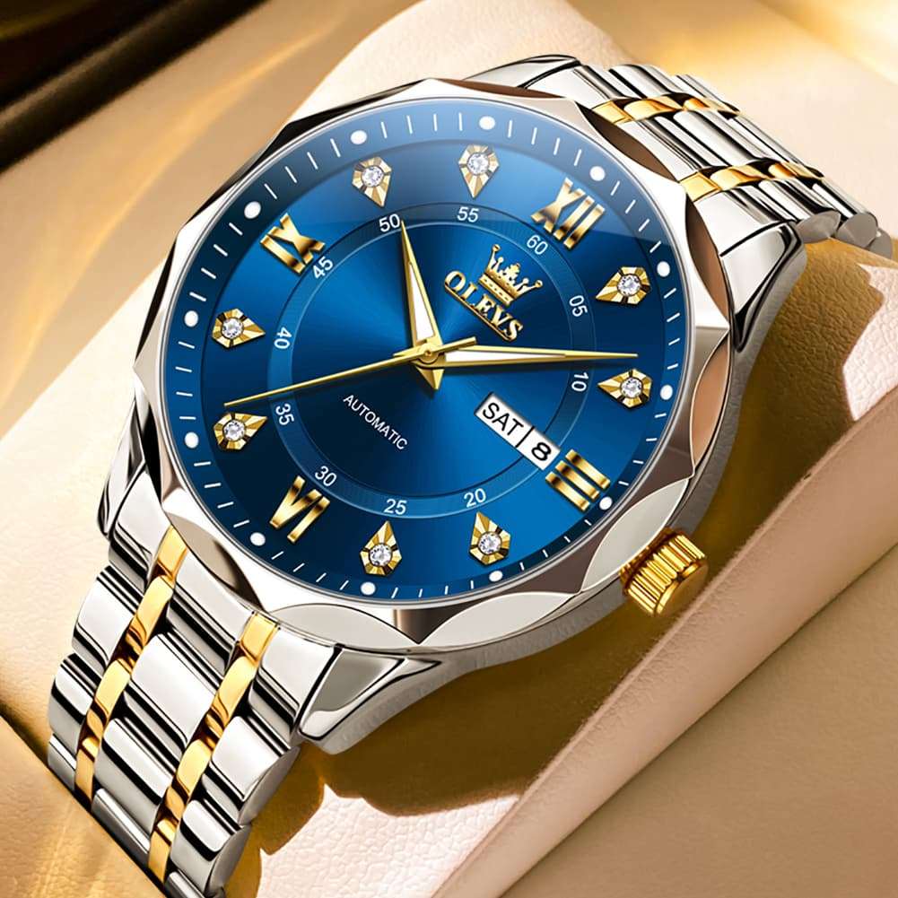 OLEVS 6727 Automatic Mechanical Diamond Watch For Men