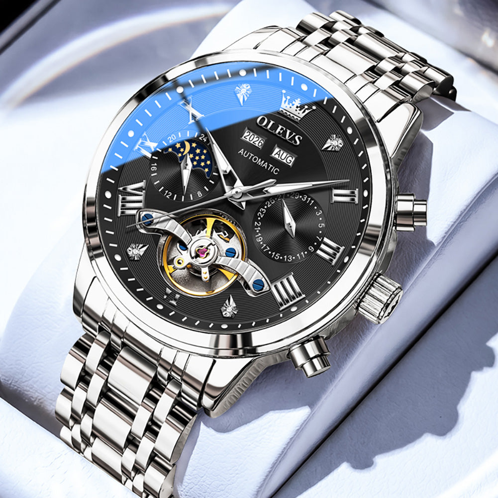 OLEVS 6763 moon phase automatic watch product view