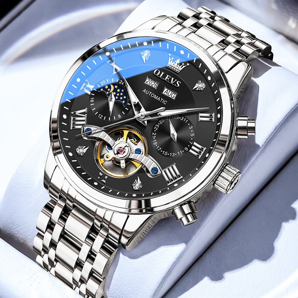 OLEVS 6763 moon phase automatic watch product view