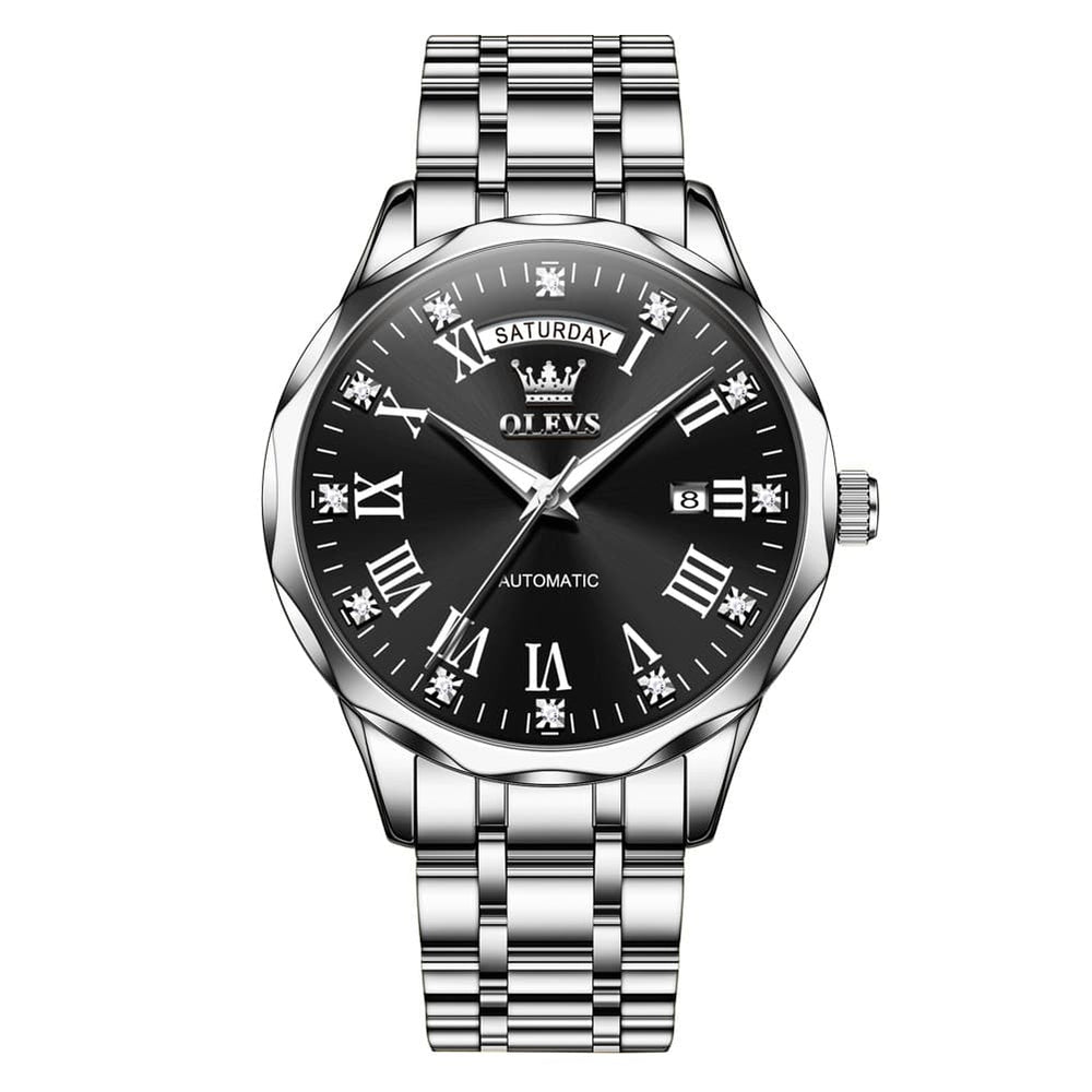 OLEVS 6780 Roman Numerals Day Date Mechanical Watch for Men - All Gold Watch | Olevs Watch Store