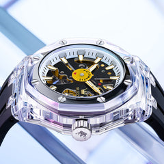 OLEVS 6788 Black Clear transparent case closeup