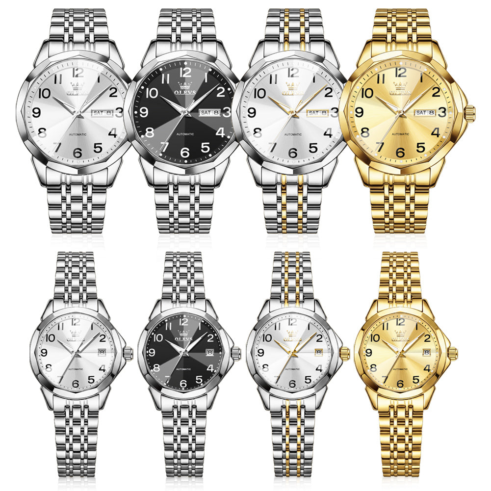 OLEVS 6789 four matching automatic watch color pairs