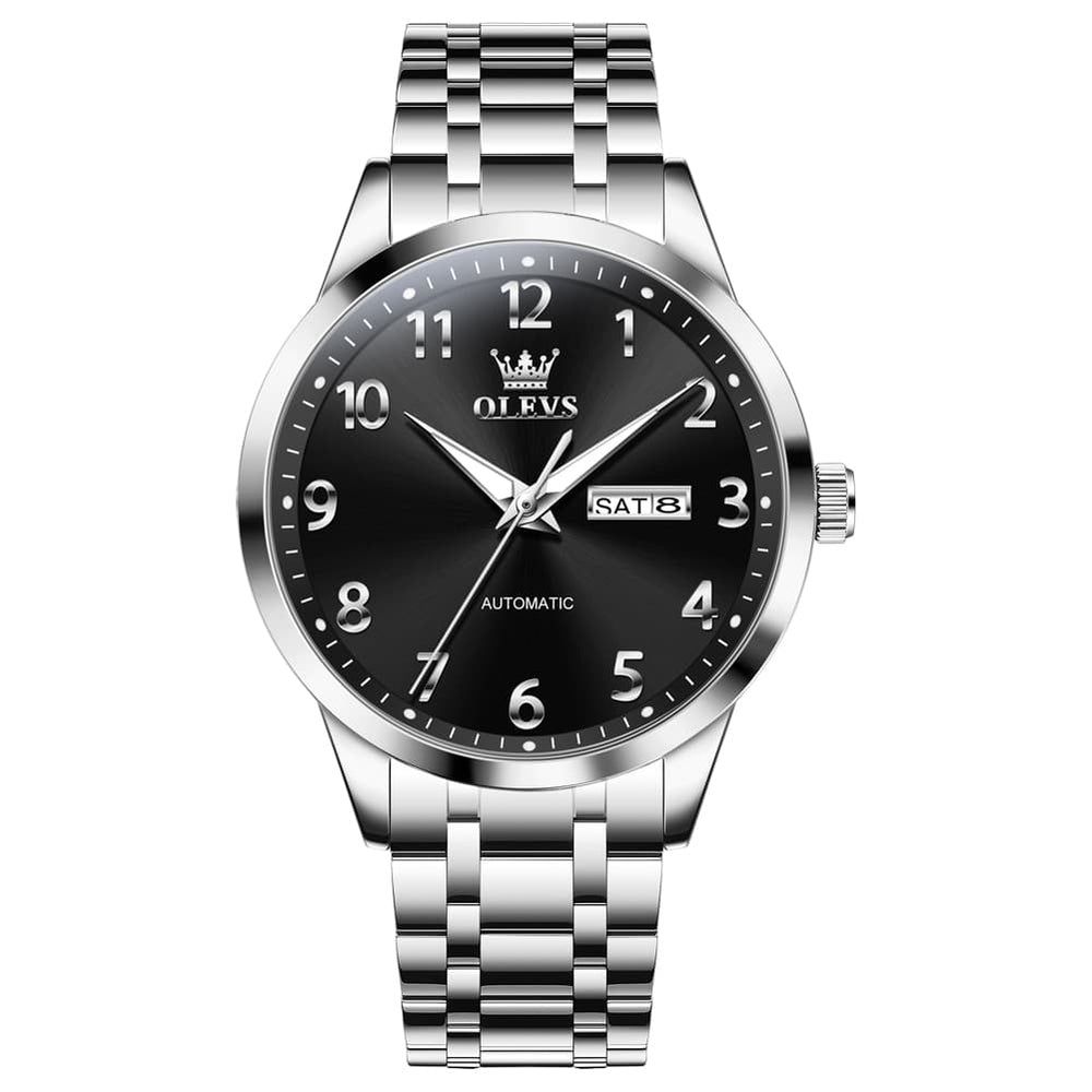 OLEVS 7078 Arabic Numeral Dual Calendar Automatic Watch For Men - All Gold Watch | Olevs Watch Store