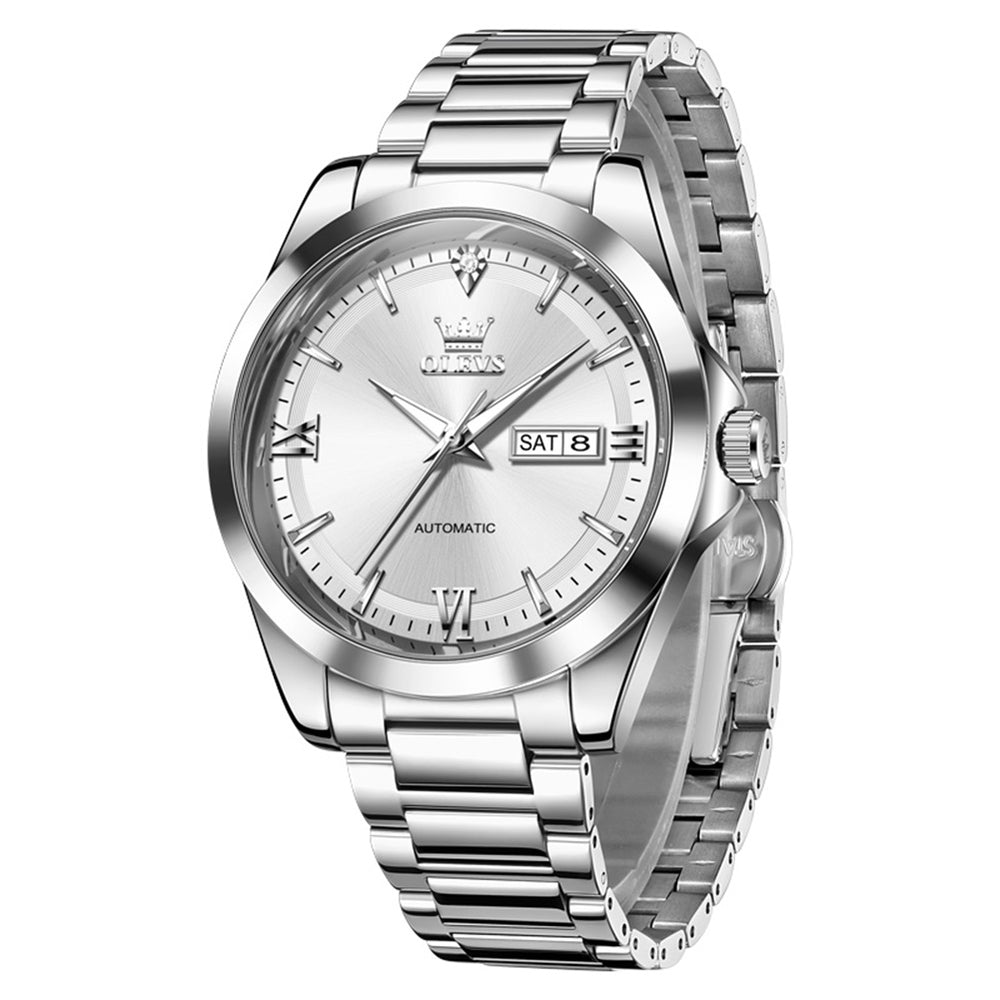 OLEVS 7099 automatic watch angled view