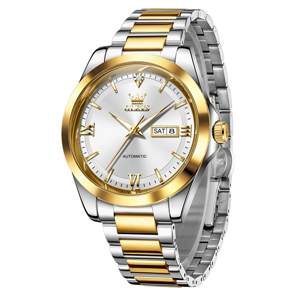 OLEVS 7099 exhibition caseback and automatic movement