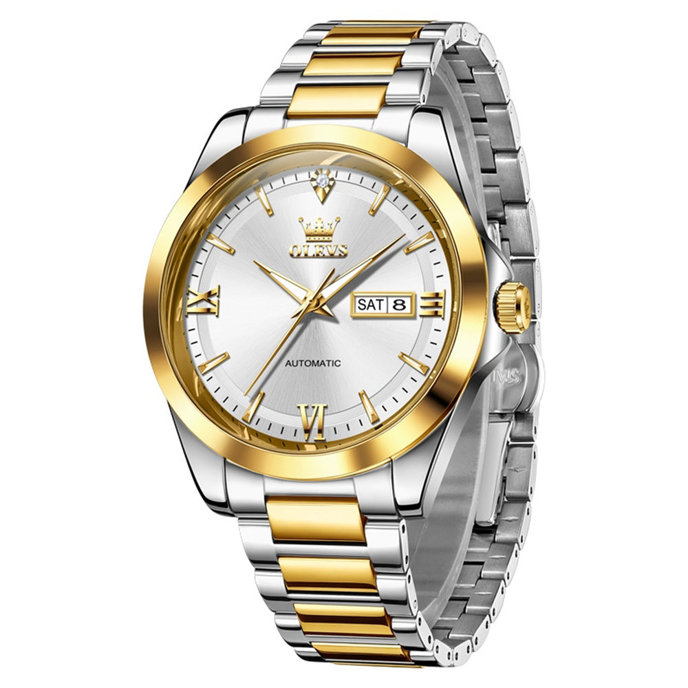 OLEVS 7099 exhibition caseback and automatic movement