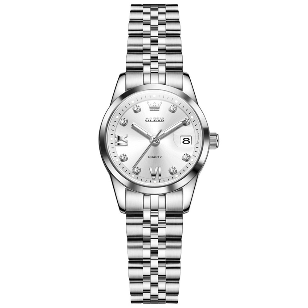 OLEVS 7133 Silver White front view