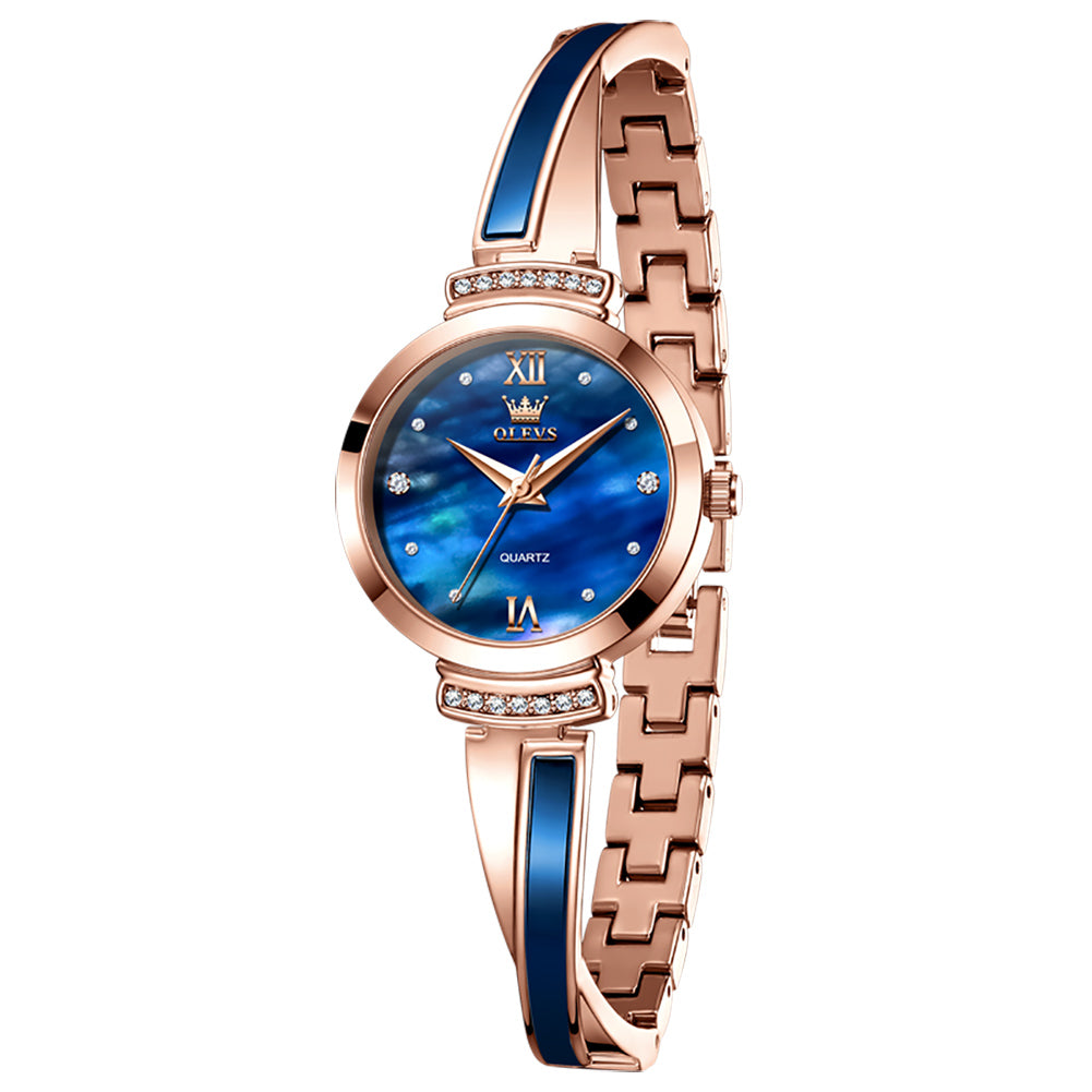 OLEVS 7140 Rose Gold Blue front