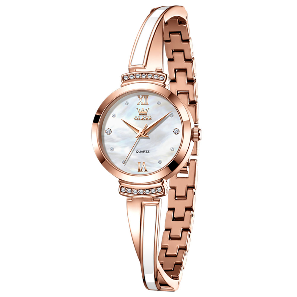 OLEVS 7140 Rose Gold White front