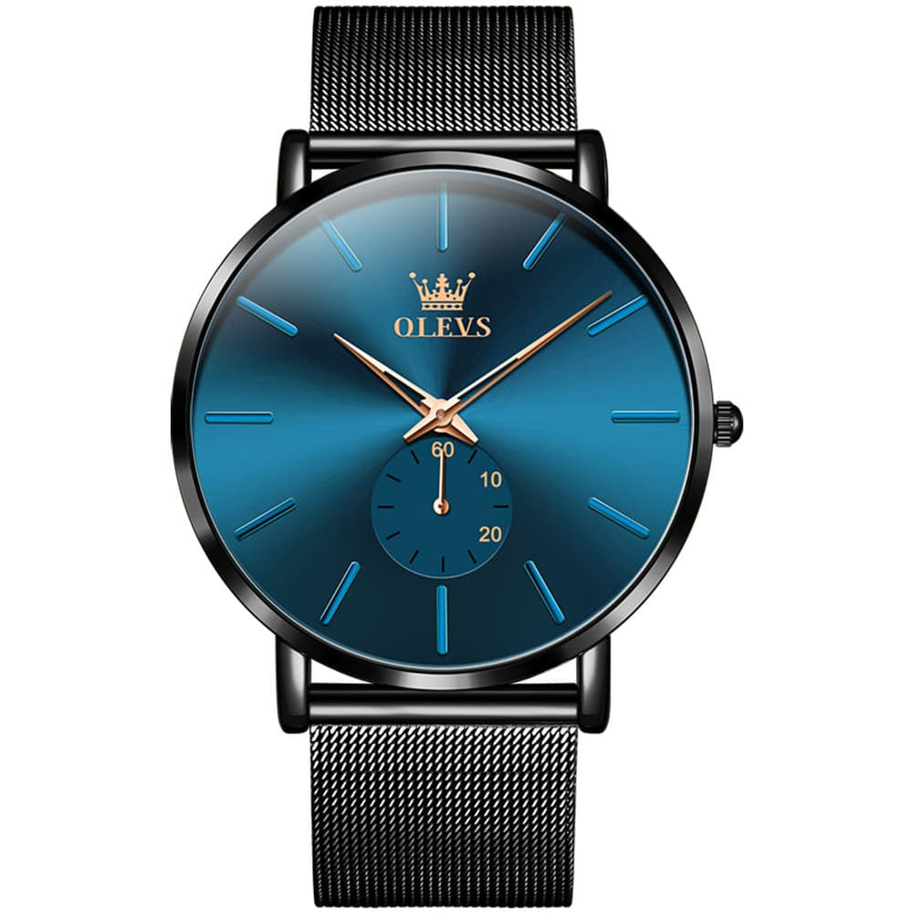 OLEVS 9954 Ultra Thin Milanese Mesh Quartz Watch for Men - All Gold Mesh Watch | Olevs Watch Store