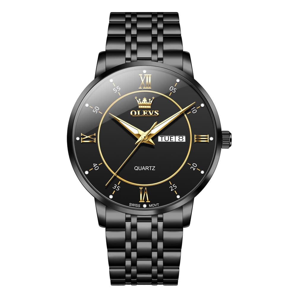 OLEVS Classic Roman Quartz Luminous Dress Watch for Men 3680 - Bright White Watch | Olevs Watch Store