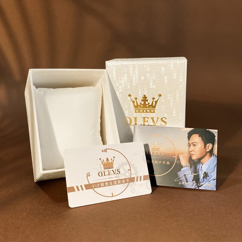OLEVS Classic Textured White Quartz Watch Gift Box - Classic White Watch | Olevs Watch Store