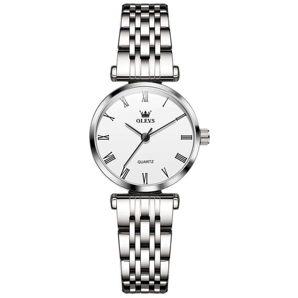 OLEVS Couple Watch Ultra Slim Roman Numerals Stainless Steel Quartz 5592 - Women - Rose Gold Watch | Olevs Watch Store
